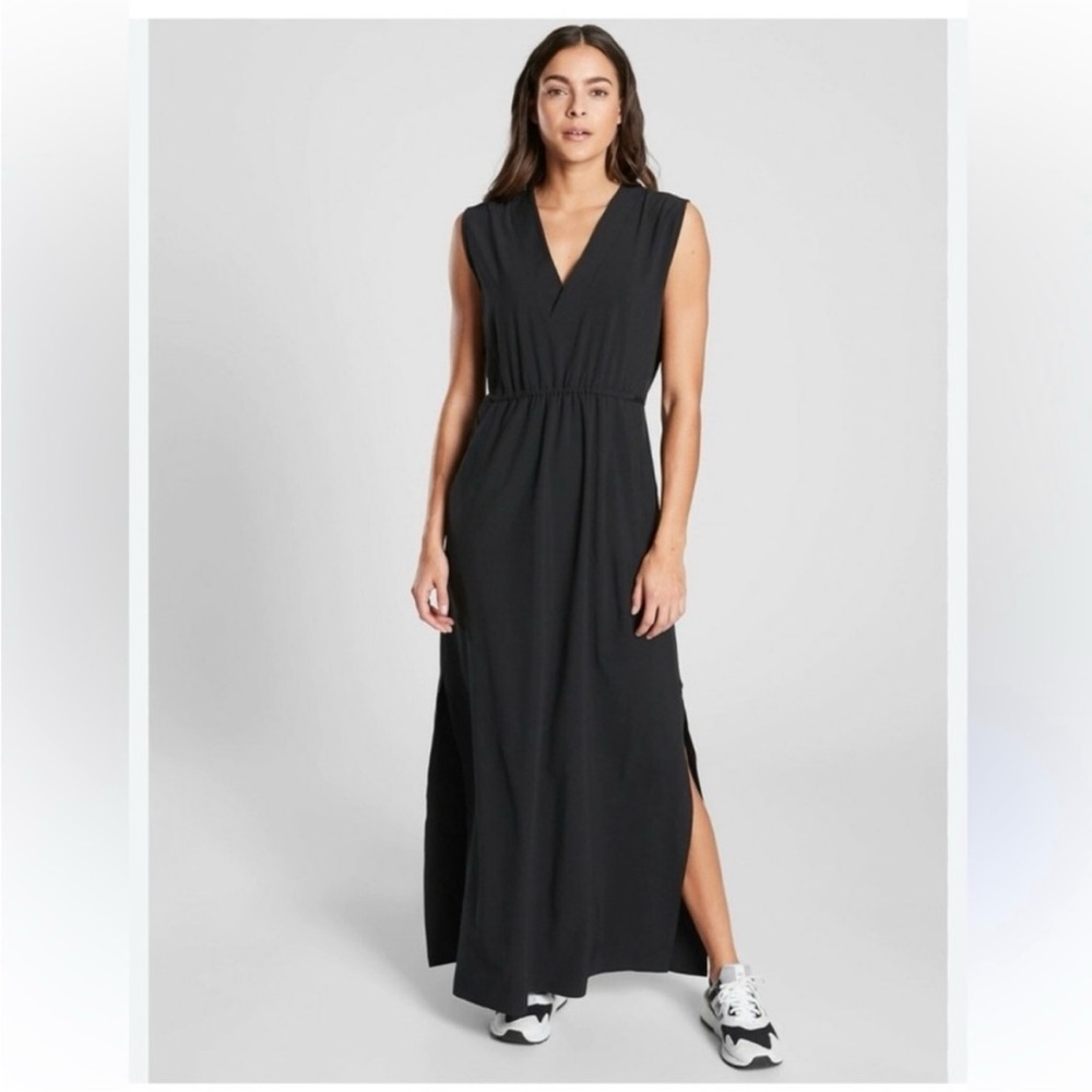 Women's Athleta Sleeveless Black Marlow Maxi Dress